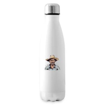 Paysan énervé n°1 - Bouteille isotherme - blanc - Droite