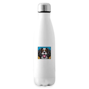 Roi Charles Cavalier Pop art - Bouteille isotherme - blanc - Droite