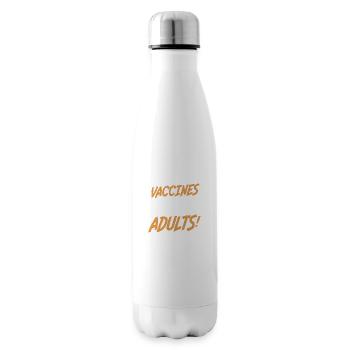 Vaccines cause Adults - Insulated Water Bottle - white - Right