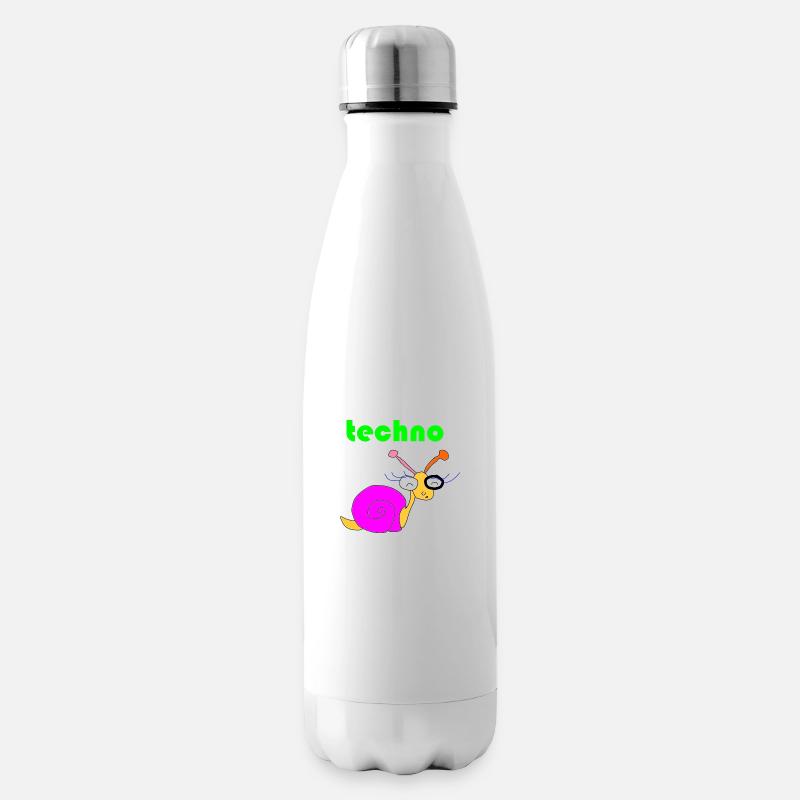 techno schnecke - Isolierflasche - Weiß