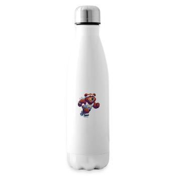 Ours marathonien mignon - Bouteille isotherme - blanc - Droite
