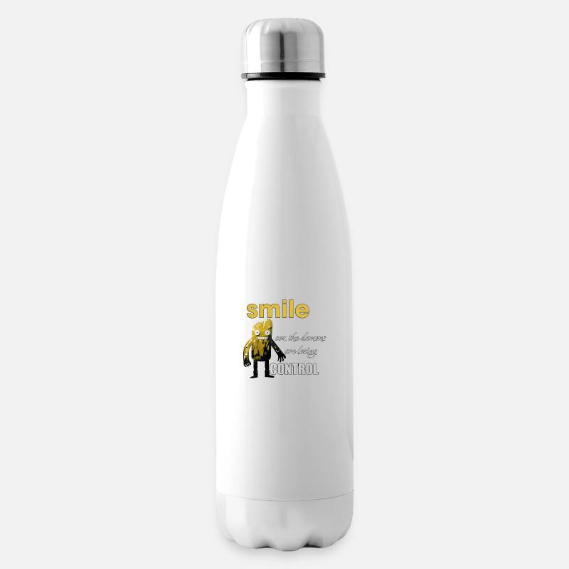 lächle weil die Dämonen die Kontrolle verlieren - Isolierflasche - Weiß