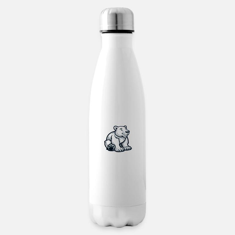 ours blanc - Bouteille isotherme - blanc