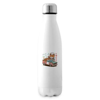Kawaii Bear Selling Sweet Potato - Insulated Water Bottle - white - Right