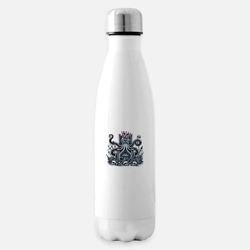 Kraken König auf dem Thron - Isolierflasche - Weiß