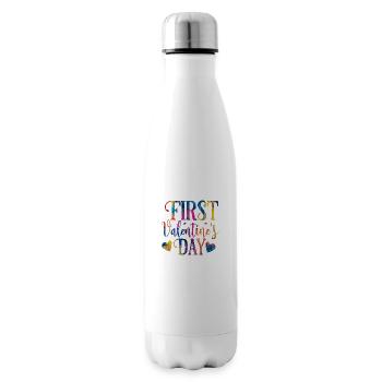 xoxo love you amore Flowers Women Valentine day 14 - Insulated Water Bottle - white - Right