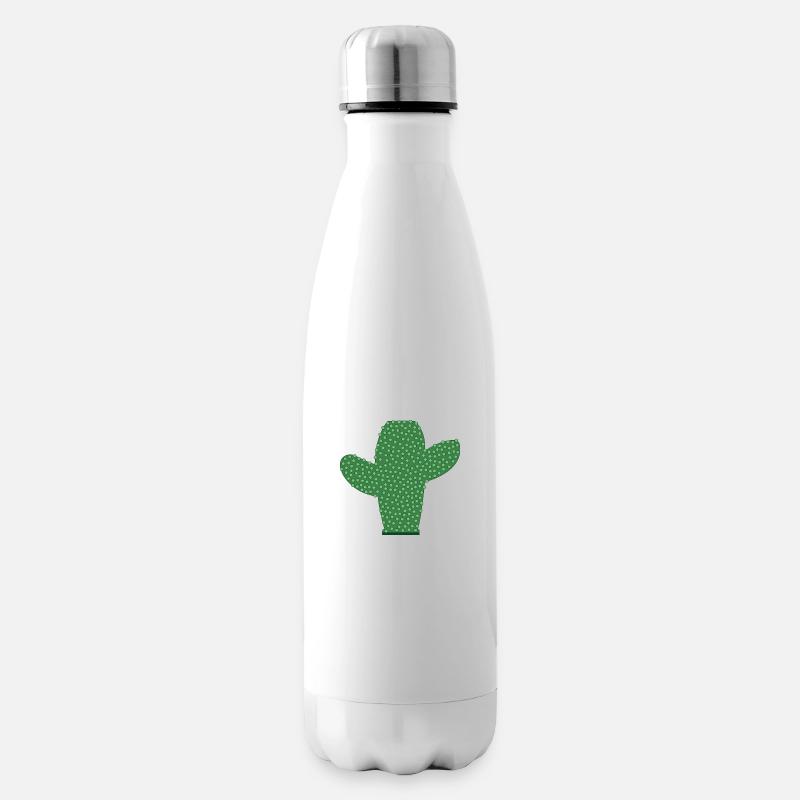 Kaktus - Isolierflasche - Weiß