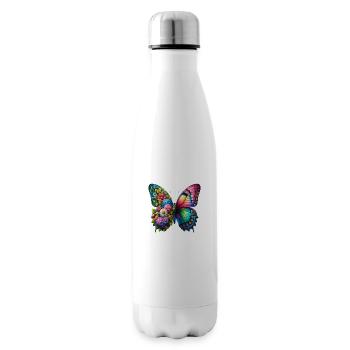 Colorful Butterfly Nature Inspired Summer Vibes - Insulated Water Bottle - white - Right