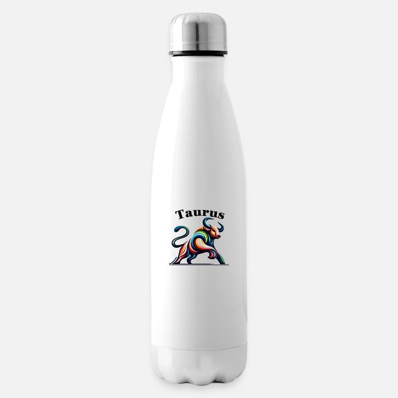Taureau Taureau coloré - Bouteille isotherme - blanc