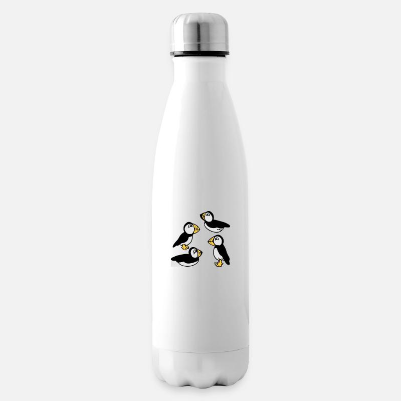 Famille de Macareux - Bouteille isotherme - blanc
