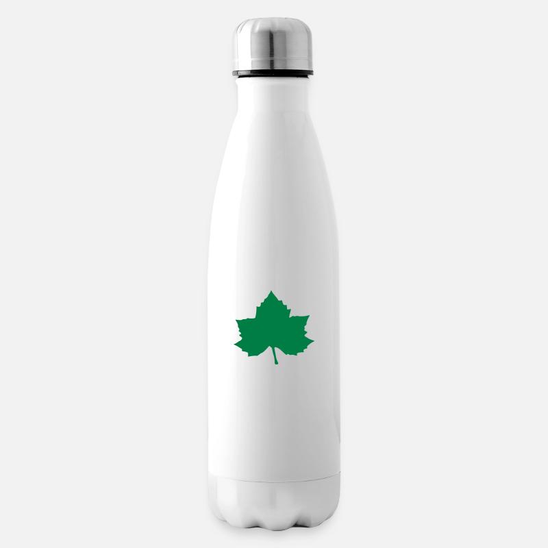 Ahornblatt - Isolierflasche - Weiß