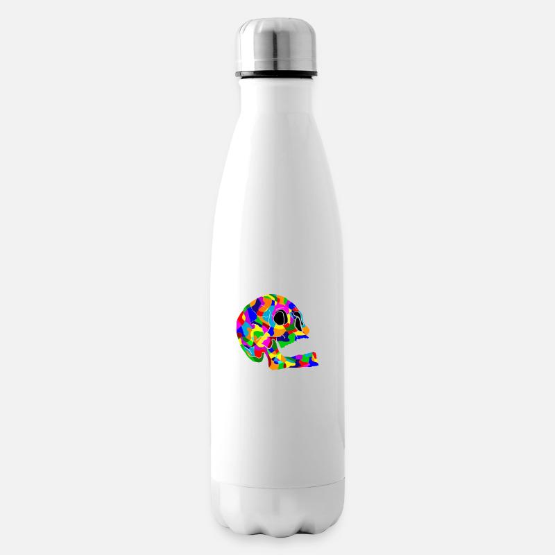 crâne coloré crânes Skull - Bouteille isotherme - blanc