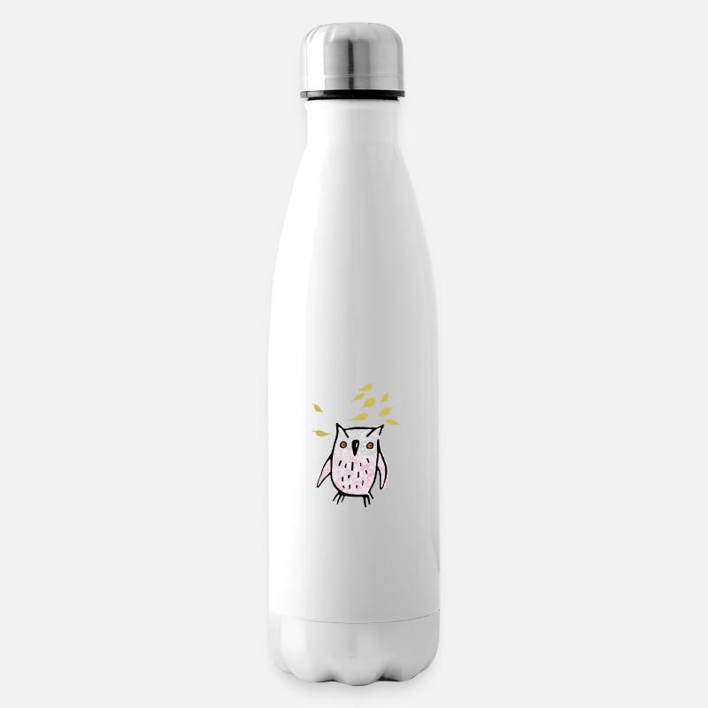 owl - Insulated Water Bottle - white