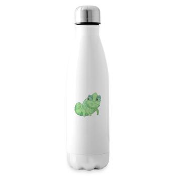 Grünes Chameleon - Isolierflasche - Weiß - Rechts