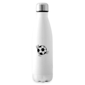 soccer sport club huge kicker goal ball ball - Insulated Water Bottle - white - Right
