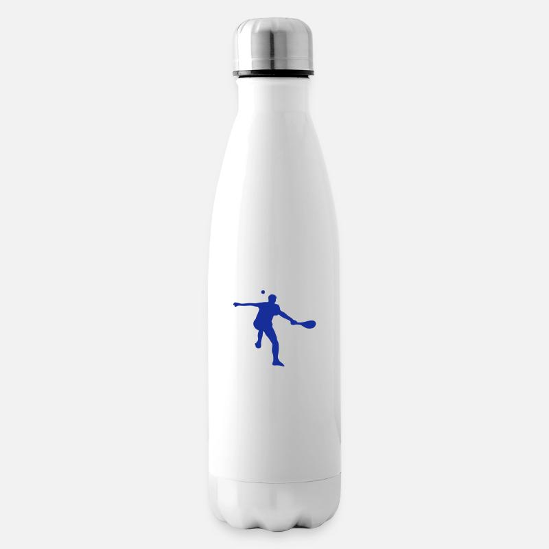 pelote basque silhouette 6 - Bouteille isotherme - blanc