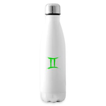 Sternzeichen Zwillinge Gemini Symbol Grün Hellgrün - Isolierflasche - Weiß - Rechts