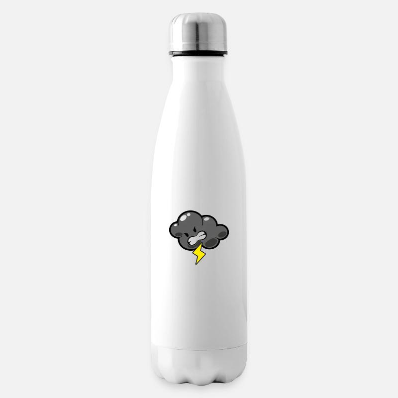 Smiley Kawaii Lightning - Isolierflasche - Weiß