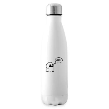 Sir ghost with mustache and monocle says nope - Insulated Water Bottle - white - Right