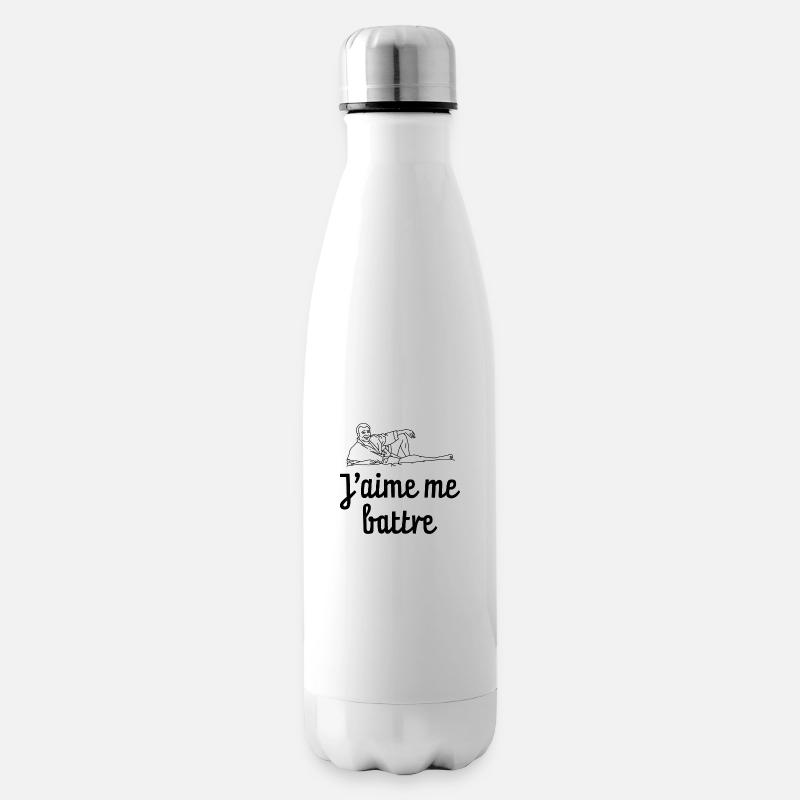 jaime me battre - Bouteille isotherme - blanc