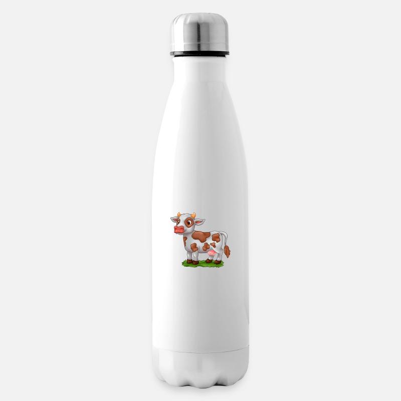 Ferme de vaches - Bouteille isotherme - blanc