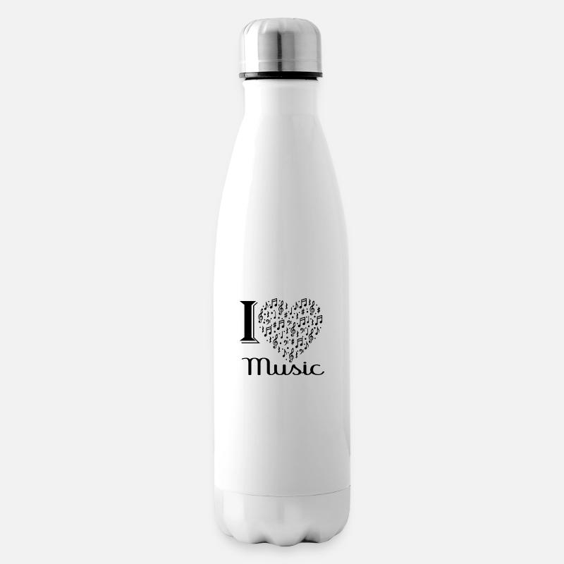 Ich liebe Musik - Isolierflasche - Weiß