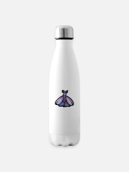 Lila Motte - Isolierflasche - Weiß