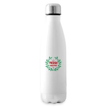 Frohe Weihnachten - humorvolle Atmosphäre - Isolierflasche - Weiß - Rechts