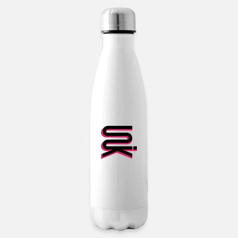 UNIK hoch vertikal schwarzrosa - Isolierflasche - Weiß