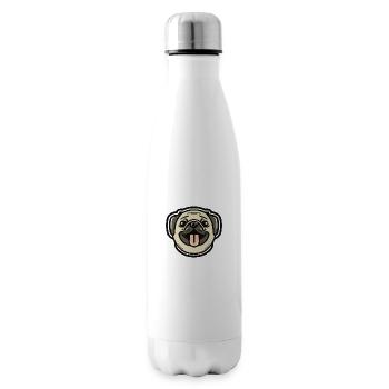 Mops Hund Geschenkidee - Isolierflasche - Weiß - Rechts