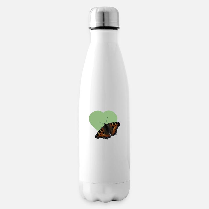 Schmetterling - Isolierflasche - Weiß