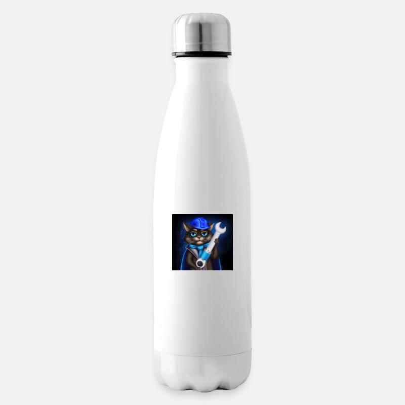 cool cat engineer 3 - Isolierflasche - Weiß