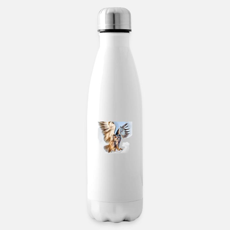 Majestätische Eule - Isolierflasche - Weiß