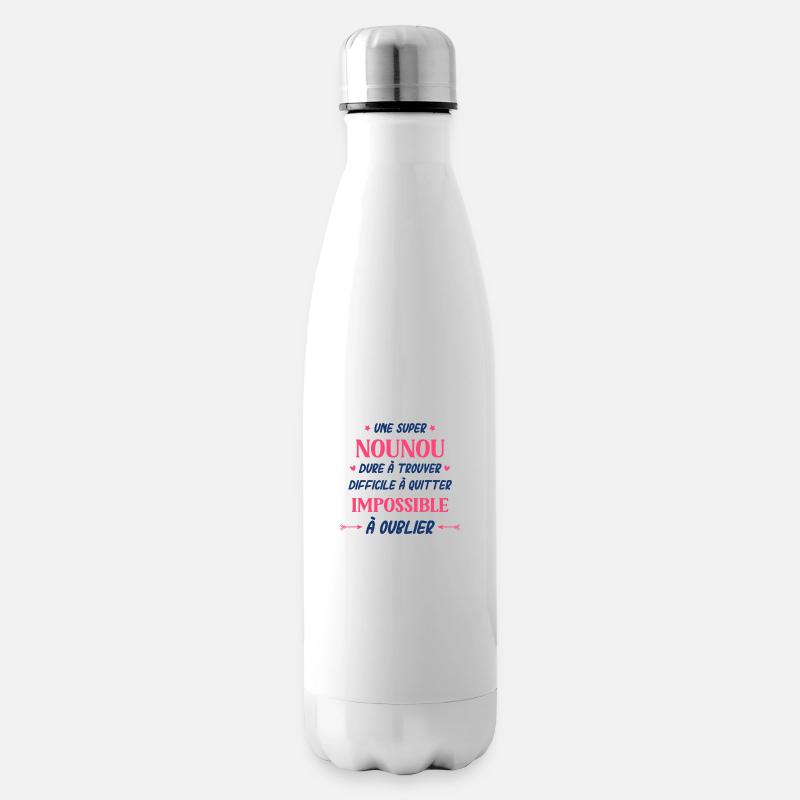 Une super nounou - Bouteille isotherme - blanc