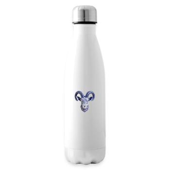 Ceramic deer head - Insulated Water Bottle - white - Right