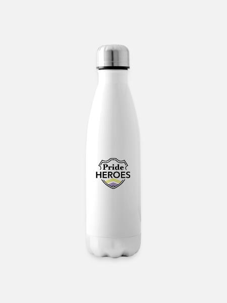 PrideHeroes Nonbinary Flag - Isolierflasche - Weiß