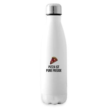 Pizza is pure joy - Insulated Water Bottle - white - Right