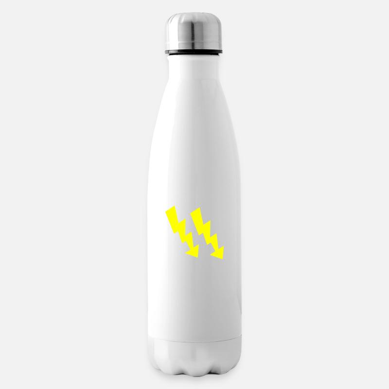 blitze - Isolierflasche - Weiß