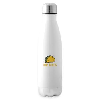will tap dance for tacos Design - Insulated Water Bottle - white - Right