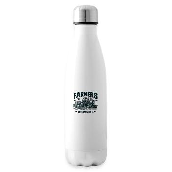 Bauernproteste 2023 - 2024 Farmer protests - Isolierflasche - Weiß - Rechts