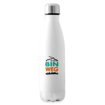 Bin weg - Isolierflasche - Weiß - Rechts