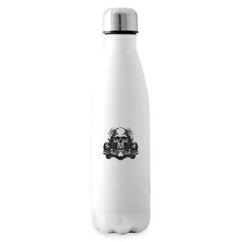 Auto Oldtimer Totenkopf Oldschool Schrauber Car - Isolierflasche - Weiß - Rechts