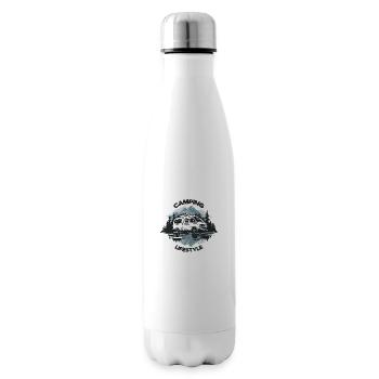 Camping Lifestyle Camper Van Transporter Life Car - Insulated Water Bottle - white - Right