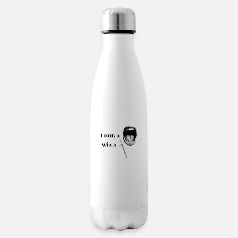 Schwäbisch - A Gosch wia a Schwert - Sprichwort - Isolierflasche - Weiß