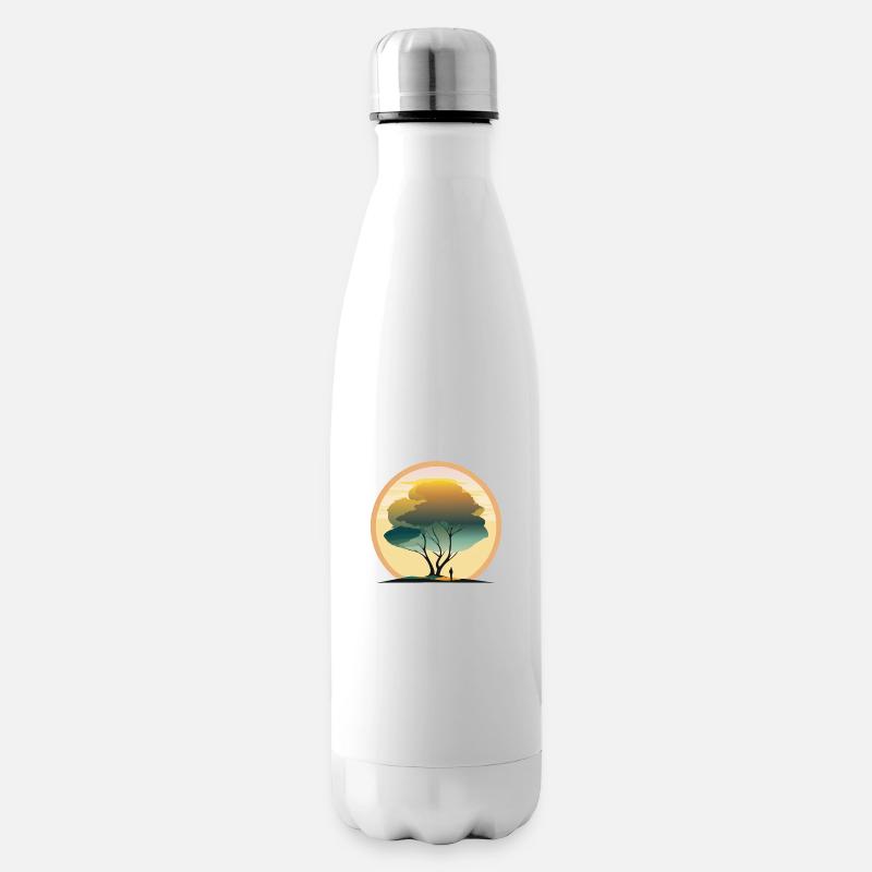 Morgenglanz: Baum des Erwachens - Isolierflasche - Weiß
