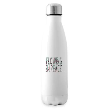 Tranquility Wellness Yoga Yoga Benefits - Insulated Water Bottle - white - Right