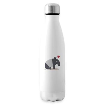 Tapir Happiness with Signature - Insulated Water Bottle - white - Right