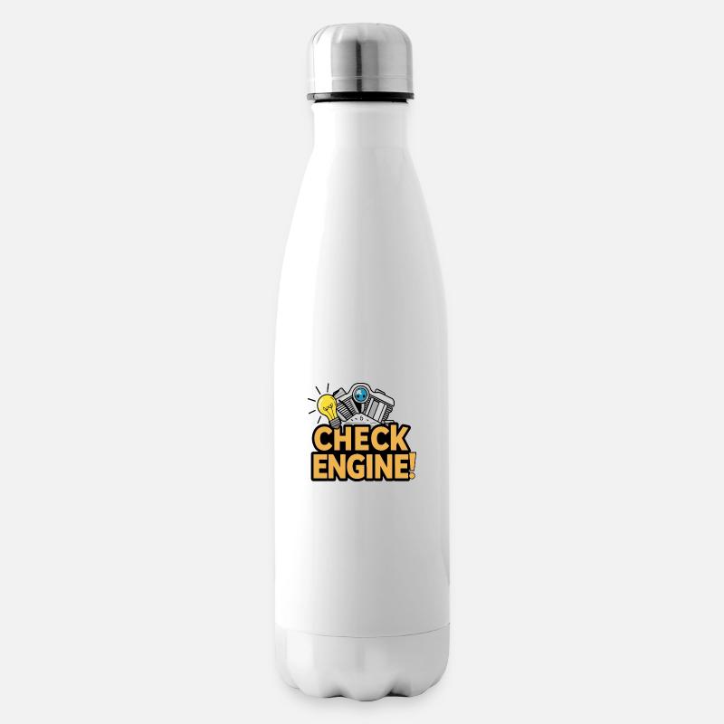 Check Engine - Insulated Water Bottle - white