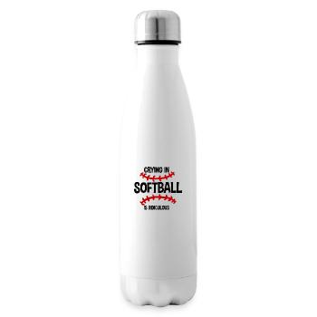 Crying In Softball Is Ridiculous 2 - Insulated Water Bottle - white - Right