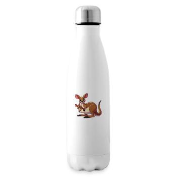 Kangaroo mother with child - Insulated Water Bottle - white - Right